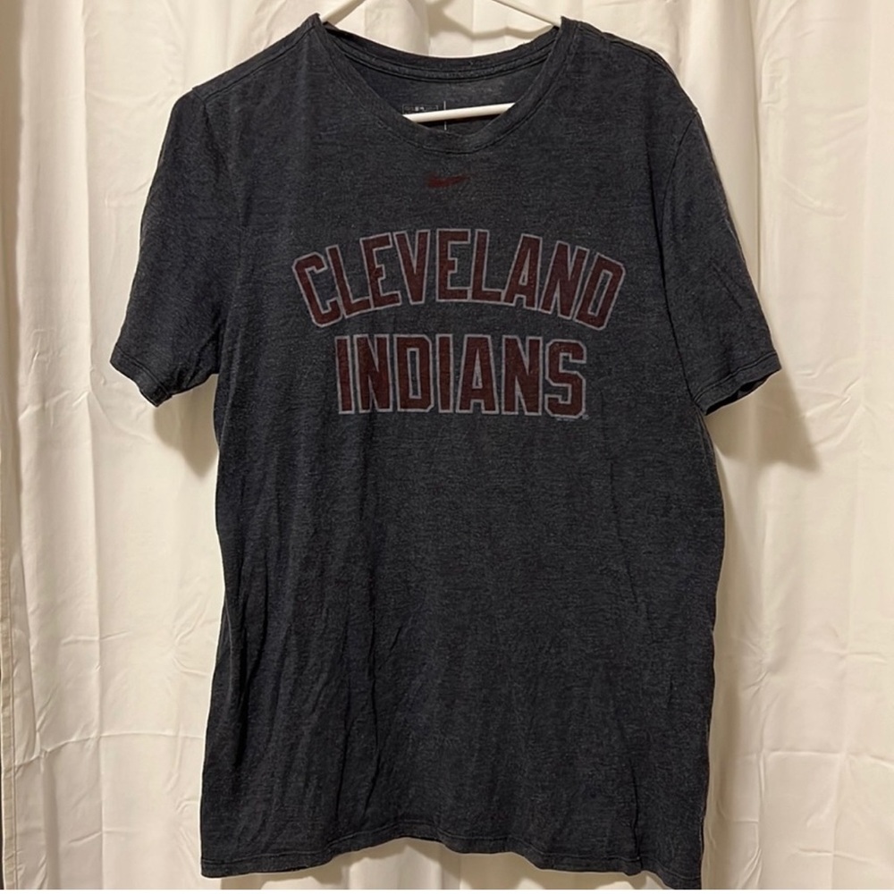 Cleveland Indians Shirt MEDIUM the NIKE blue